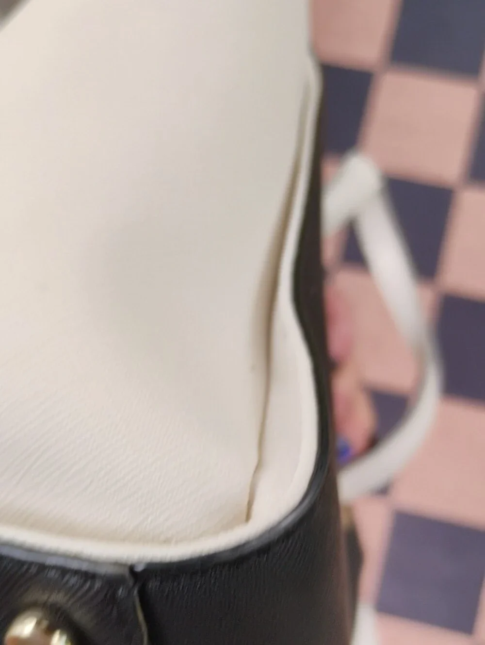kate spade Black and Cream Saffiano Leather Tote And Free GUC Wallet